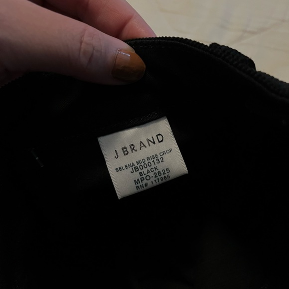 NWT J BRAND Selena bootcut skinny crop black corduroy size 25 new with tags - Picture 4 of 8